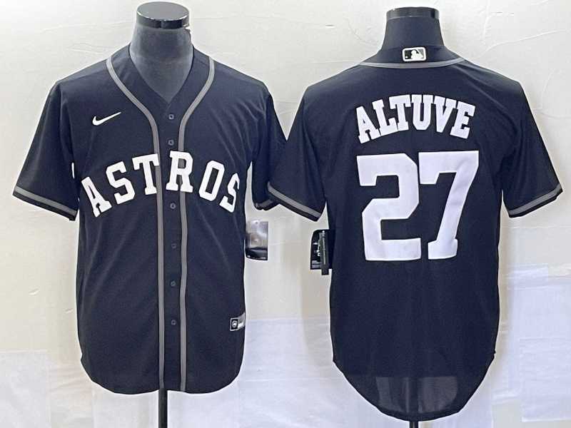 Men's Houston Astros #27 Jose Altuve Black Cool Base Stitched Baseball Jersey,We sell and wholesale Men's Houston Astros #27 Jose Altuve Black Cool Base Stitched Baseball Jersey on line form chian!